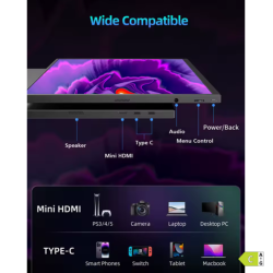 Ecran de jeu portable 2K 18 pouces