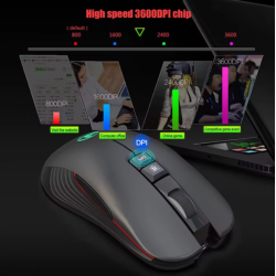 Souris sans fil rechargeable USB, type C