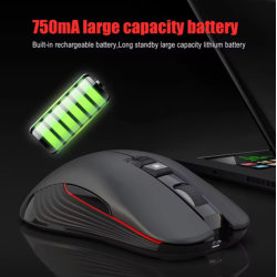 Souris sans fil rechargeable USB, type C
