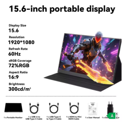 Moniteur portable de 15.6 pouces