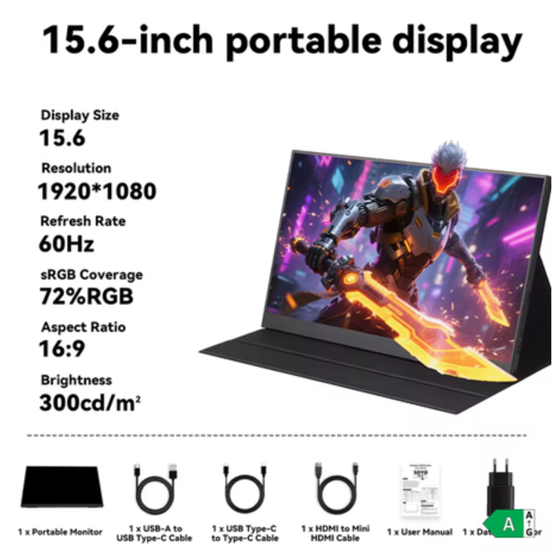 Moniteur portable de 15.6 pouces