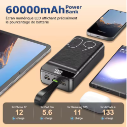 Hganus 60000mAh batterie externe