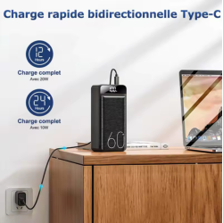 Hganus 60000mAh batterie externe